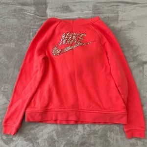 Coral and Gold Cowl Neck Nike Sweatshirt